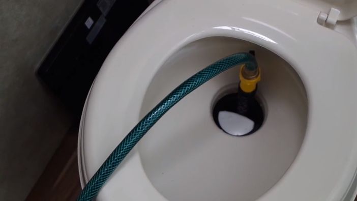 Flush and Fill the RV Toilet with Water