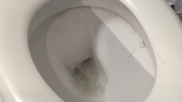 Flush the rv Toilet
